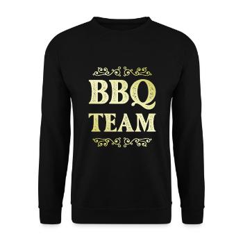 Bbq Team - Unisex Pullover - Schwarz - Vorne - Alina (178cm) & Michal (187cm)