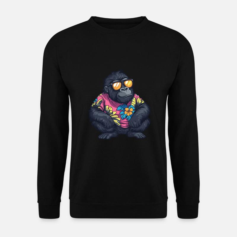 Gorilla Comic Funny Summer - Unisex Sweatshirt - black