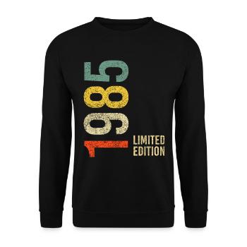 40th Birthday Man Woman 40 Years 1985 Decoration Funny - Unisex Sweatshirt - black - Front - Alina (178cm) & Michal (187cm)