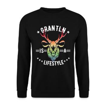 Bayern Grantler - Unisex Pullover - Schwarz - Vorne - Alina (178cm) & Michal (187cm)