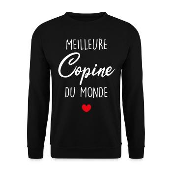 Meilleure copine du monde - Sweat-shirt Unisexe - noir - Devant - Alina (178cm) & Michal (187cm)