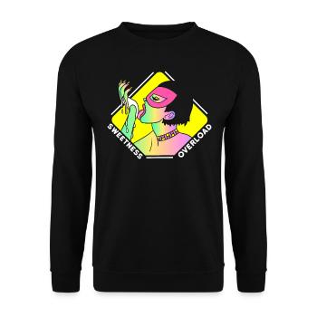 EROTIC SEXY GIRL SWEETNESS OVERLOAD - Unisex Pullover - Schwarz - Vorne - Alina (178cm) & Michal (187cm)