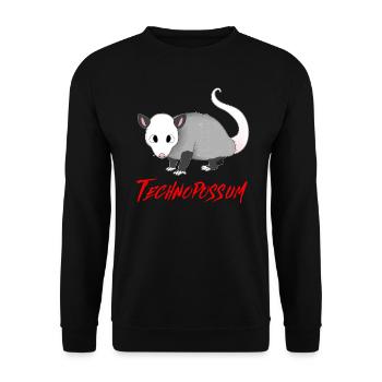 TECHNO TECHNOPOSSUM OPOSSUM - Unisex Pullover - Schwarz - Vorne - Alina (178cm) & Michal (187cm)