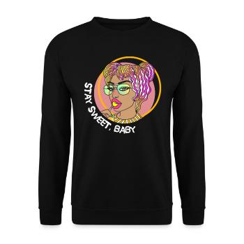LOLLIPOP FILLE STAY SWEET BABY - Sweat-shirt Unisexe - noir - Devant - Alina (178cm) & Michal (187cm)