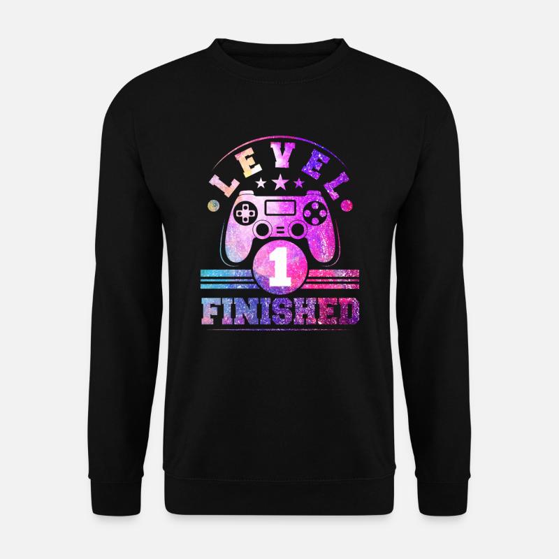 1 Geburtstag Level 1 Finished - Unisex Pullover - Schwarz