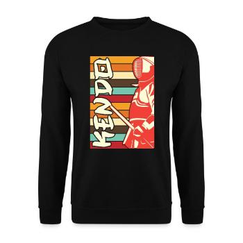 Kendo - Unisex Sweatshirt - black - Front - Alina (178cm) & Michal (187cm)