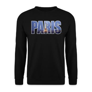 paris - Unisex Pullover - Schwarz - Vorne - Alina (178cm) & Michal (187cm)