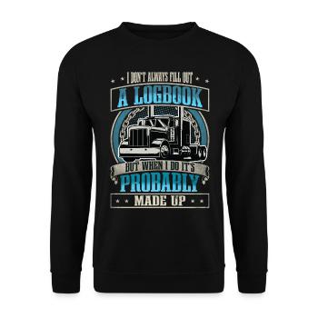 LKW Fahrer - Unisex Pullover - Schwarz - Vorne - Alina (178cm) & Michal (187cm)