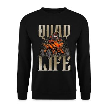 Quad ATV Offroad Quad Riders - Unisex Sweatshirt - black - Front - Alina (178cm) & Michal (187cm)