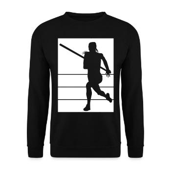 Athletics - Unisex Sweatshirt - black - Front - Alina (178cm) & Michal (187cm)