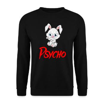 PSYCHO HASE Halloween Apokalypse Horror Monster - Unisex Pullover - Schwarz - Vorne - Alina (178cm) & Michal (187cm)