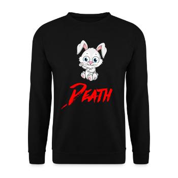 DEATH HASE Halloween Apokalypse Horror Monster - Unisex Pullover - Schwarz - Vorne - Alina (178cm) & Michal (187cm)