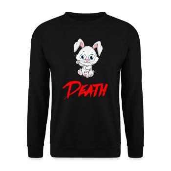DEATH HASE Halloween Apokalypse Horror Monster - Unisex Pullover - Schwarz - Vorne - Alina (178cm) & Michal (187cm)