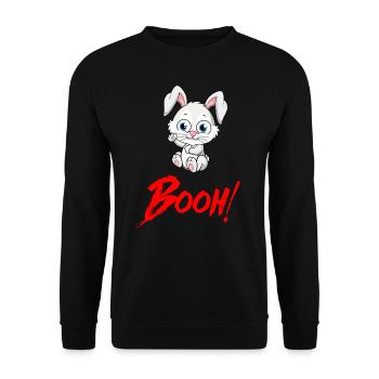 BOOH! HASE Halloween Boo Booo Apocalypse Monster - Sweat-shirt Unisexe - noir - Devant - Alina (178cm) & Michal (187cm)