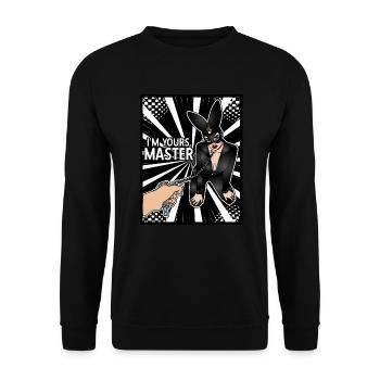 EROTIC GIRL SEXY SUBMISSION BONDAGE MASTER - Unisex Pullover - Schwarz - Vorne - Alina (178cm) & Michal (187cm)