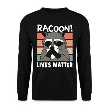 RATON LAVEUR VIT MATT CADEAU DE NOËL - Sweat-shirt Unisexe - noir - Devant - Alina (178cm) & Michal (187cm)