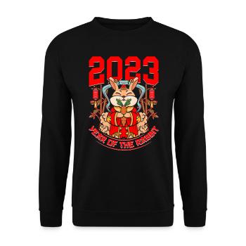 T-shirt de l’année du Nouvel An chinois 2023 - Sweat-shirt Unisexe - noir - Devant - Alina (178cm) & Michal (187cm)