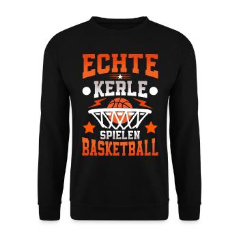 Basketball Basketballer - Unisex Pullover - Schwarz - Vorne - Alina (178cm) & Michal (187cm)