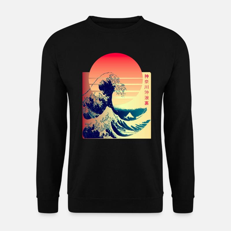 The Great Wave off Kanagawa - Unisex Sweatshirt - black