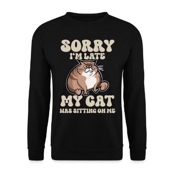 Drôle de dicton de chat - Sweat-shirt Unisexe - noir - Devant - Alina (178cm) & Michal (187cm)
