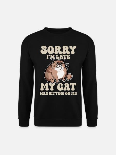 Katze Lustiger Spruch - Unisex Pullover - Schwarz