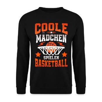 Basketball Basketballerin Frauen Basketball - Unisex Pullover - Schwarz - Vorne - Alina (178cm) & Michal (187cm)