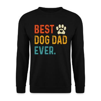Jahrgang bester Hundepapa aller Zeiten, Hund Papa Geschenk - Unisex Pullover - Schwarz - Vorne - Alina (178cm) & Michal (187cm)