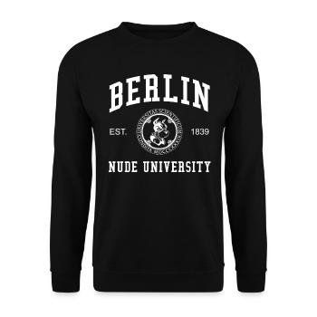 Berlin Nude University Universität Hochschule Uni - Sweat-shirt Unisexe - noir - Devant - Alina (178cm) & Michal (187cm)