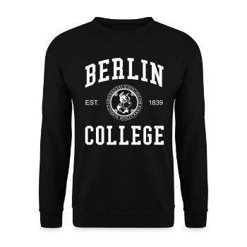BERLIN Collège Université Universität Hochschule - Sweat-shirt Unisexe - noir - Devant - Alina (178cm) & Michal (187cm)