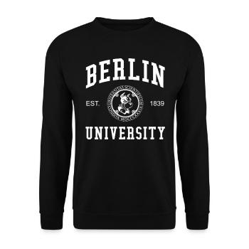 Université de Berlin Universität Hochschule Uni - Sweat-shirt Unisexe - noir - Devant - Alina (178cm) & Michal (187cm)