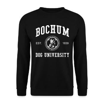 Université canine de Bochum Universität Hochschule Uni - Sweat-shirt Unisexe - noir - Devant - Alina (178cm) & Michal (187cm)