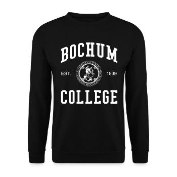 Bochum College University College University - Unisex Sweatshirt - black - Front - Alina (178cm) & Michal (187cm)
