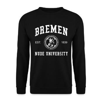 Université Nude de Brême Universität Hochschule Uni - Sweat-shirt Unisexe - noir - Devant - Alina (178cm) & Michal (187cm)