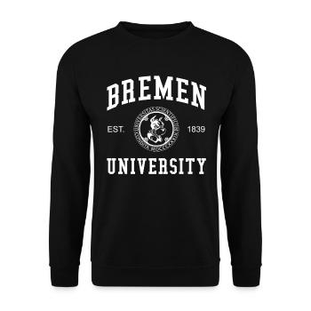 Bremen University Universität Hochschule Uni - Unisex Pullover - Schwarz - Vorne - Alina (178cm) & Michal (187cm)