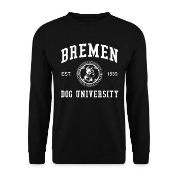 Bremen Dog University Universität Hochschule Uni - Unisex Sweatshirt - black - Front - Alina (178cm) & Michal (187cm)