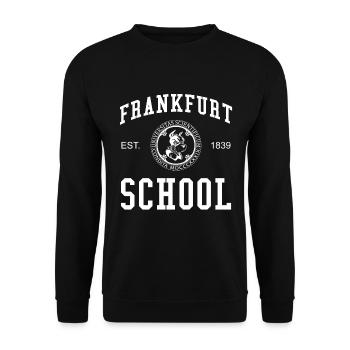 Frankfurt School Universität Hochschule University - Unisex Sweatshirt - black - Front - Alina (178cm) & Michal (187cm)