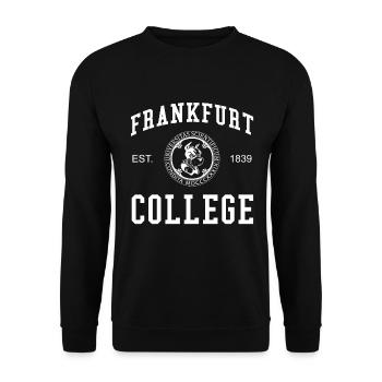 Frankfurt College University Universität Hochschul - Unisex Sweatshirt - black - Front - Alina (178cm) & Michal (187cm)