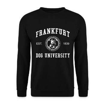 Frankfurt Dog University University College - Unisex Sweatshirt - black - Front - Alina (178cm) & Michal (187cm)