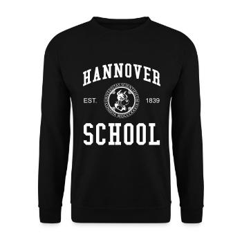 Hannover School Universität Hochschule University - Unisex Sweatshirt - black - Front - Alina (178cm) & Michal (187cm)