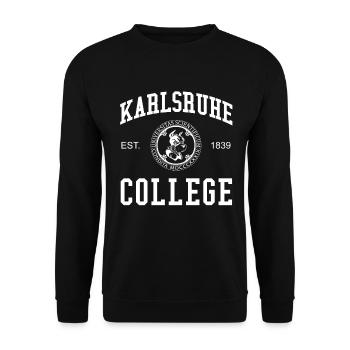 Karlsruhe College University Universität Hochschul - Sweat-shirt Unisexe - noir - Devant - Alina (178cm) & Michal (187cm)