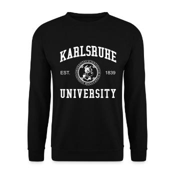 Karlsruhe University Universität Hochschule Uni - Unisex Sweatshirt - black - Front - Alina (178cm) & Michal (187cm)