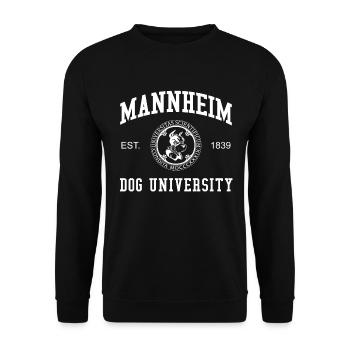 Mannheim Dog University Universität Hochschule Uni - Unisex Sweatshirt - black - Front - Alina (178cm) & Michal (187cm)