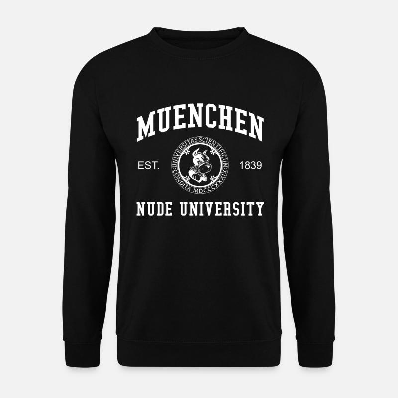 München Nude University Hochschule Universität Uni - Unisex Pullover - Schwarz