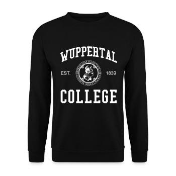 Collège Wuppertal Université Universität Hochschul - Sweat-shirt Unisexe - noir - Devant - Alina (178cm) & Michal (187cm)