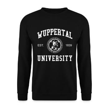 Wuppertal University University University of Applied Sciences - Unisex Sweatshirt - black - Front - Alina (178cm) & Michal (187cm)