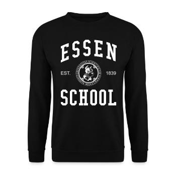 Essen School University Universität Hochschule Uni - Unisex Sweatshirt - black - Front - Alina (178cm) & Michal (187cm)