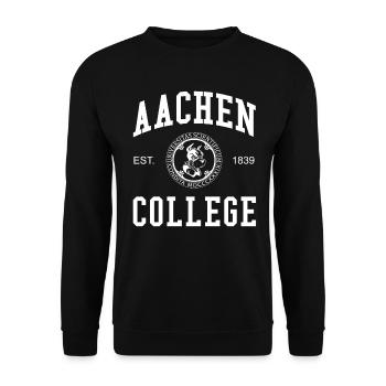 Collège universitaire d’Aix-la-Chapelle - Sweat-shirt Unisexe - noir - Devant - Alina (178cm) & Michal (187cm)
