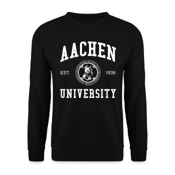 Université d’Aix-la-Chapelle Universität Hochschule Uni - Sweat-shirt Unisexe - noir - Devant - Alina (178cm) & Michal (187cm)