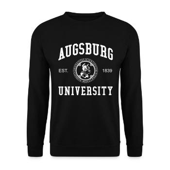 Augsburg University Universität Hochschule Uni - Unisex Pullover - Schwarz - Vorne - Alina (178cm) & Michal (187cm)