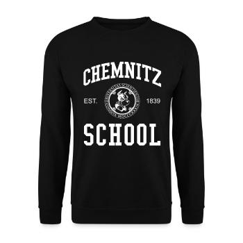Chemnitz School Universität Hochschule University - Unisex Sweatshirt - black - Front - Alina (178cm) & Michal (187cm)